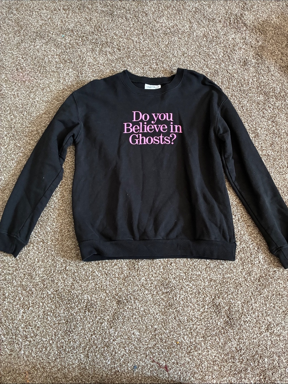 Do You Believe In Ghosts? Black Crewneck Sweatshirt - Unknown Brand